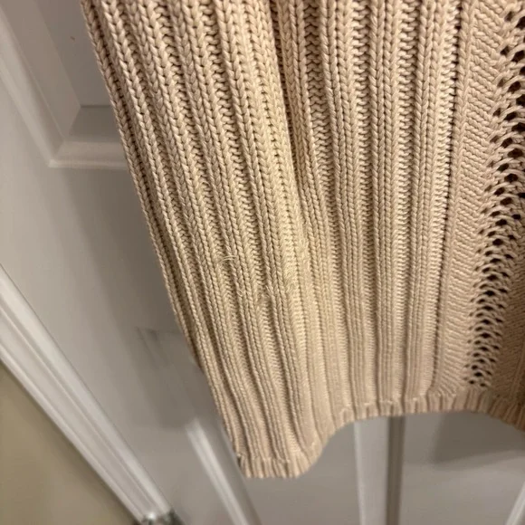 GAP Women's Light Beige Knit Short Sleeve Sweater XXL - Picture 8 of 9
